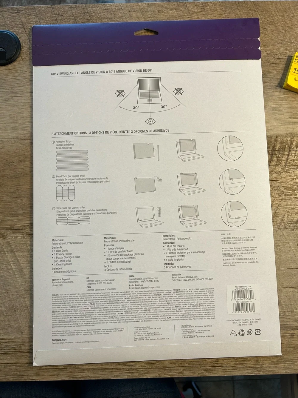 Targus 4Vu Privacy Screen Protector - White & Purple Accents
